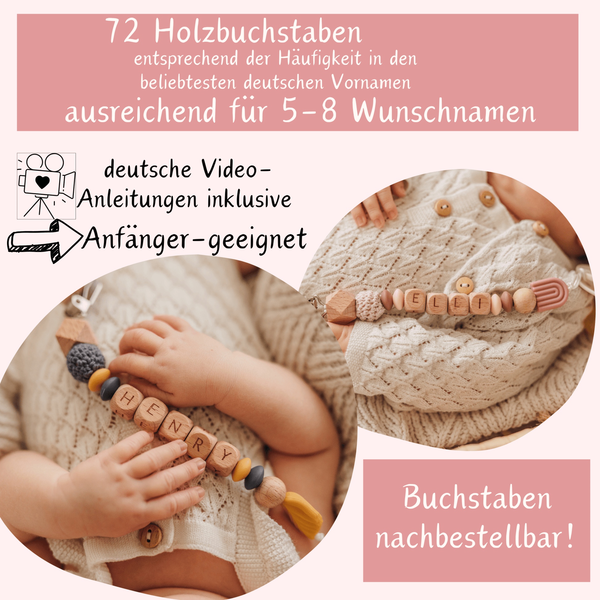 Schnullerketten Bastelset XXL