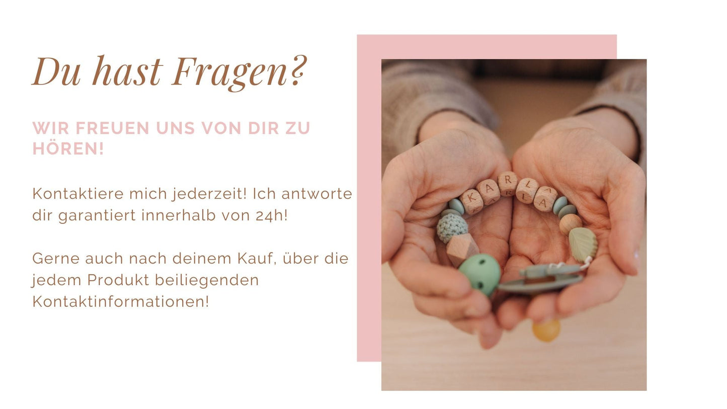 Schnullerketten Bastelset XXL (300 Teile) für personalisierte Schnullerketten, Kinderwagenketten, Greiflinge, Rasseln inkl. Videoanleitung