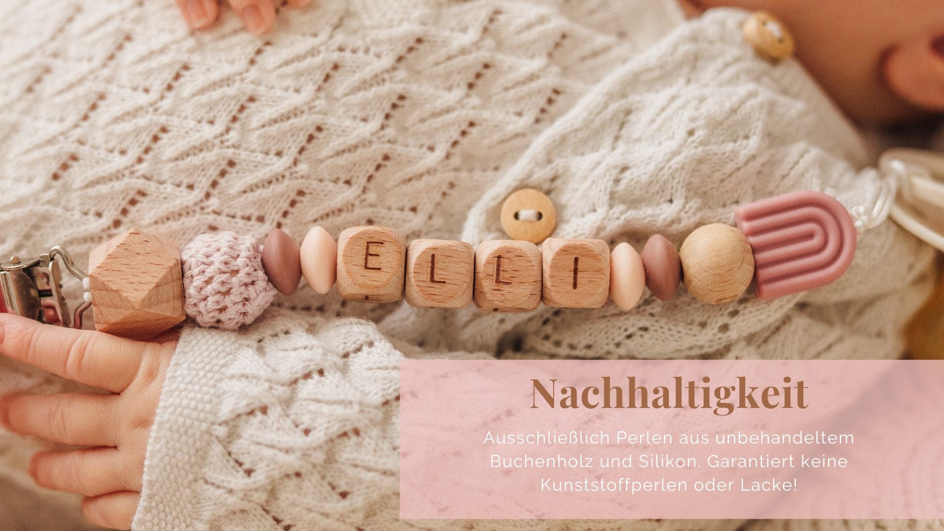 Schnullerketten Bastelset XXL (300 Teile) für personalisierte Schnullerketten, Kinderwagenketten, Greiflinge, Rasseln inkl. Videoanleitung