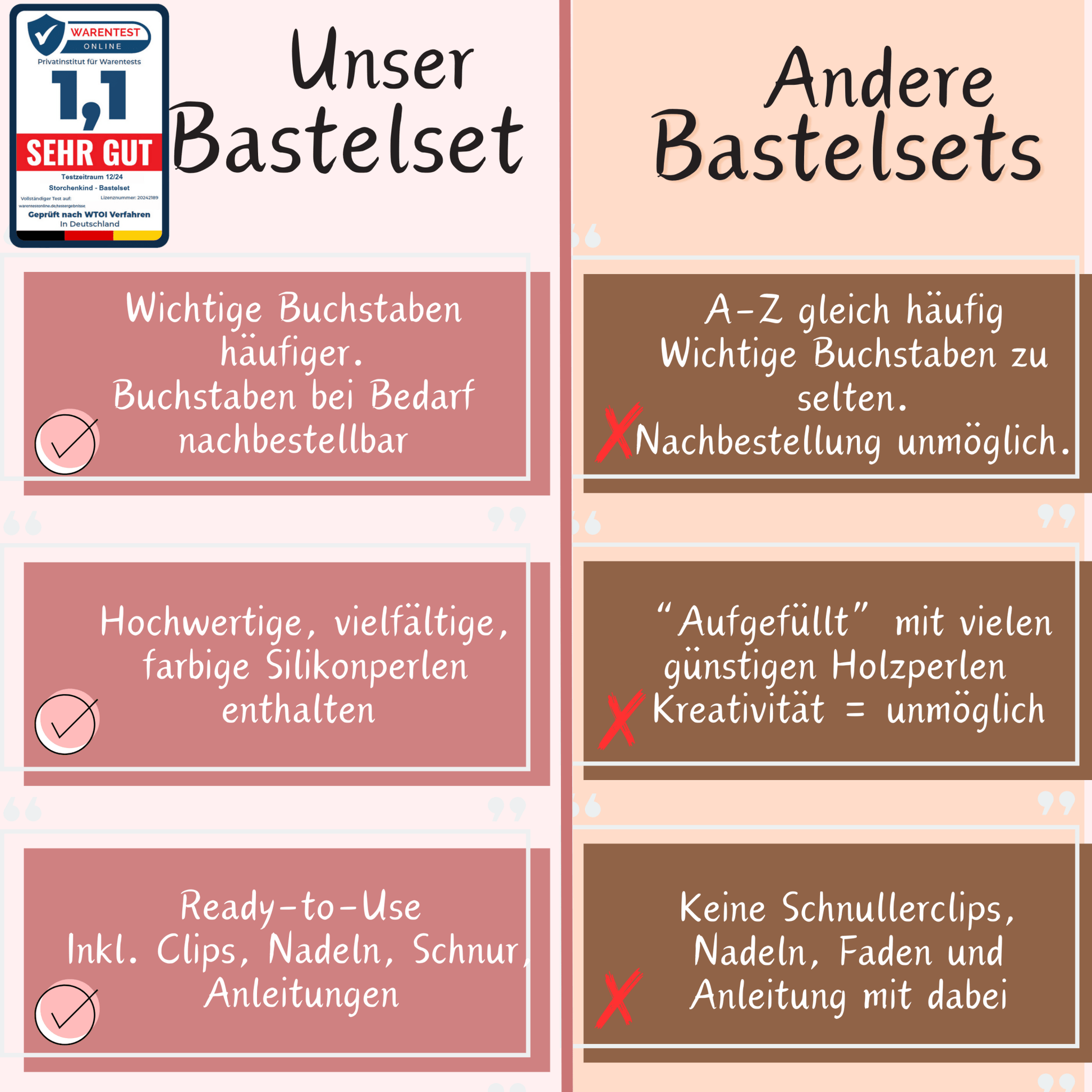 Schnullerketten Bastelset XXL