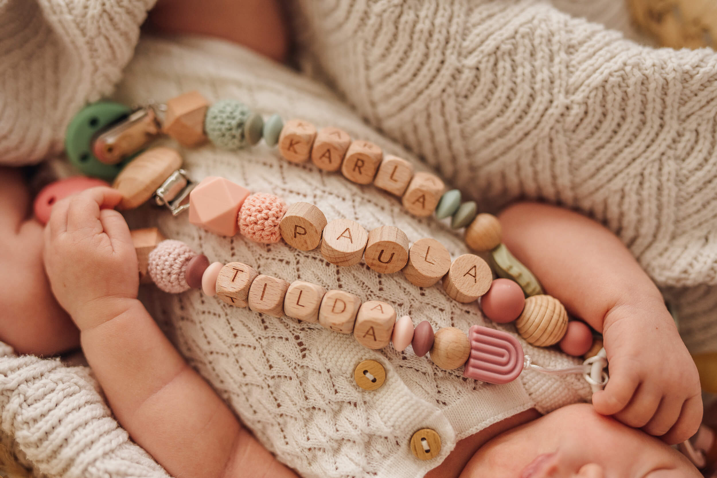 Schnullerketten mit Baby